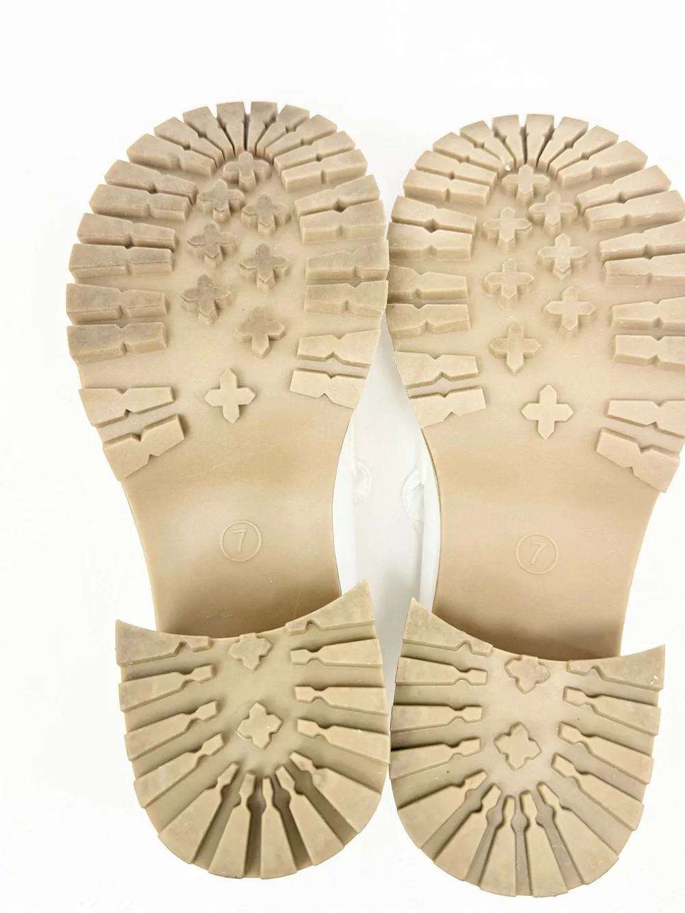 MIA Dalilah White Faux Leather Chunky Platform Lug Sole Slip On Heeled Loafer